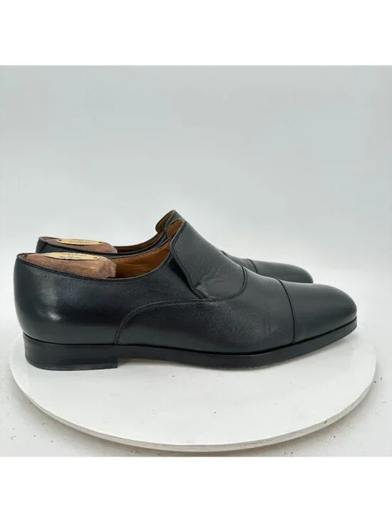Gucci Men Size UK 7.5 US 8 Black Leather Cap Toe Penny Loafer Dress Shoes - Picture 4 of 11